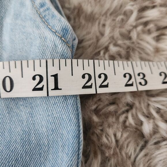 Free‎ People Rowley Mini Dress Sunbleached Light Blue Denim Size XL - Picture 12 of 12